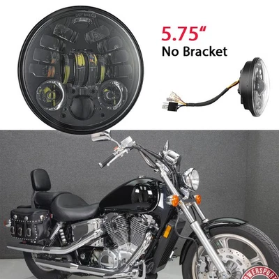 5 3/4-дюймовых светодиодных дневных ходовых огней дальний/ближний свет поворотник для Honda Shadow Spirit 750 1100 - Изображение 1 из 4
