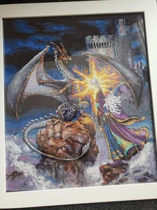 Wizard and Dragon Cross Stitch Complete Counted - Picture 1 of 2