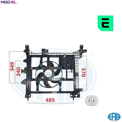 FAN ENGINE COOLING 352104 FOR DACIA K9K796/830 1.5L K4M606/696/690/616 1.6L - Image 1 of 4