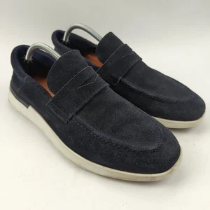 Wolf & Shepherd Crossover Loafer Mens 11 M Blue Suede Leather Slip On Shoes - Picture 1 of 7