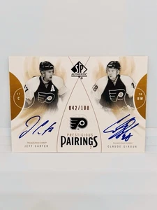 2009-10 SP Authentic CLAUDE GIROUX / JEFF CARTER Prestigious Pairings Auto /100 - Picture 1 of 2