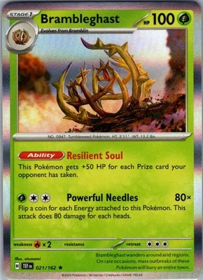 Brambleghast 021/162 Holo Rare SV05: Temporal Forces NM - Image 1 of 2