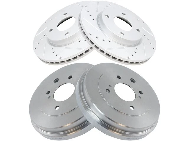 Front and Rear Brake Rotor and Drum Kit For 2009-2014 Nissan Cube 2010 FX647FX - Image 1 of 1