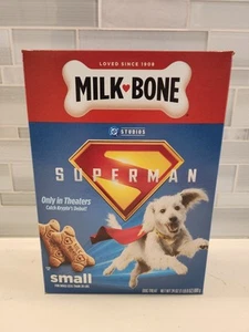 NEU Milch Knochen Keks für kleine Hunde 24 Oz Superman 2025 Krypto Promo Box VERSIEGELT - Bild 1 von 9