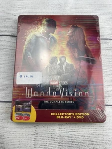 WandaVision Complete Series Collector’s Edition SteelBook Blu-ray+DVD New Sealed - Foto 1 di 3