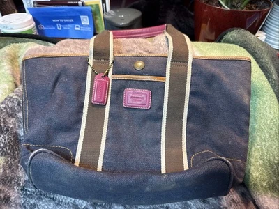 Coach винтажный Legacy подпись сумка через плечо Дамская сумка сумочка джинсовой ткани кожи б/у - Изображение 1 из 4