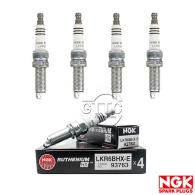 New Set of 4 NGK Ruthenium Spark Plugs for Accent Veloster/Forte Koup Forte5 Rio - Image 1 of 4
