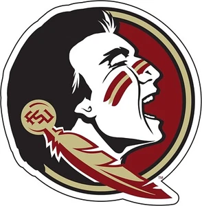FSU "Seminole Head" 4" Round Car Magnet - Picture 1 of 1