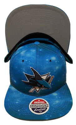 Zephyr NHL San Jose Sharks "Galaxy" Flat Bill SnapBack Hat BRAND NEW WITH TAGS - Image 1 of 4
