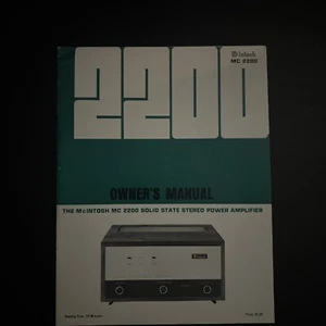 Vintage Original McIntosh MC2200 Handbuch, NEU - Bild 1 von 3