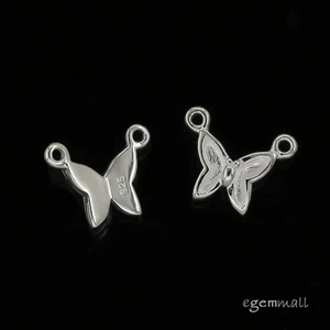 2 Sterling Silver Butterfly Link Connector Pendant Charm #97989 - Bild 1 von 1