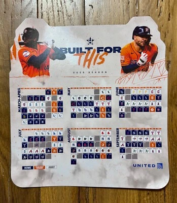 HOUSTON ASTROS 2025 MLB SCHEDULE MAGNET - DAIKIN PARK OPENING DAY SGA 3/27/25
