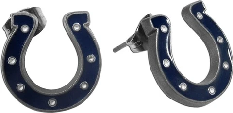 Indianapolis Colts Football Team Logo NFL Silver Stud Earrings Set Cover