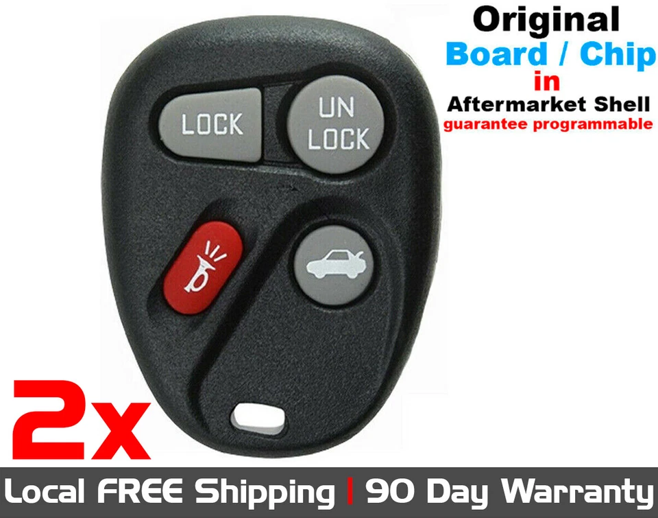2x OEM Keyless Entry Remote Key Fob For Pontiac GMC Chevy Buick - KOBUT1BT - Image 1 of 1