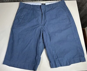 J Crew Rivington Chino Shorts 32W Blue Stripe Flat Front Outdoor Casual Cotton - Picture 1 of 3