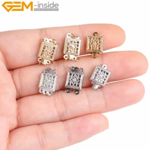 Closures Clasps Connectors Filigree 14K Gold Filled Box Snap Clasp Necklace - Picture 1 of 32