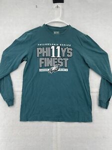 Philadelphia Eagles Shirt Adult Small Green Long Sleeve Fanatics NFL Pro Line