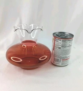 Vintage Vase Cranberry Glas 5 1/2" Rüschen Hals Anchor Hocking - Bild 1 von 10