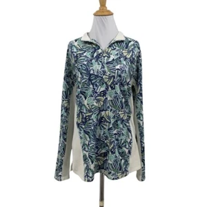 Sansoleil Shirt Womens M Medium Multi UV 50 Cooling Mesh Panels Sleeves 1/4 Zip - Picture 1 of 10