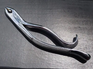 Antique Dental Instrument S.S. White Tooth Extraction Pliers Chrome #99A - Picture 1 of 4