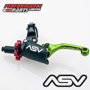 ASV F4 Green Short Clutch Lever with Pro Perch for Suzuki DRZ110 2005 - Picture 1 of 7