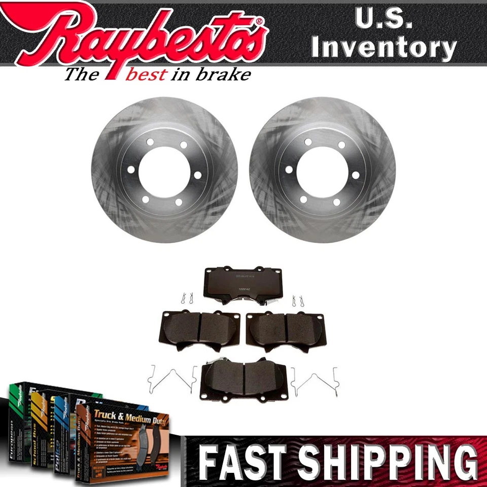 Rotores de freno delanteros y pastillas de freno de cerámica con herrajes para Toyota FJ Cruiser 2007 Foto 1 de 4