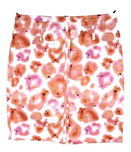 ANN TAYLOR Women's Cotton Pencil Skirt Floral Multicolor Lined Size 10p Petite - Picture 1 of 15