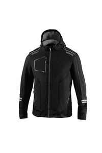 Tech Softshell Arbeitsjacke SPARCO schwarz grau mit abnehmbarer Kapuze ✔️ - Bild 1 von 3