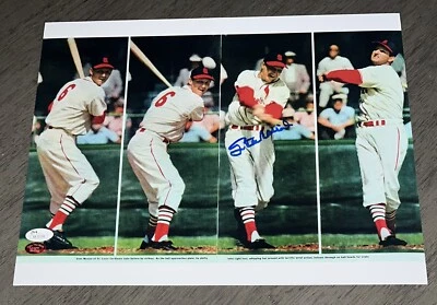 Stan Musial HOF Signed 11x14 Glossy Photo Autographed St Louis Cardinals JSA STM - Image 1 of 4