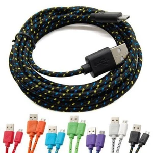 NTJ Braided Micro USB power cord Charger Cable for samsung galaxy s4 s6 s6+ s7 - Picture 1 of 22