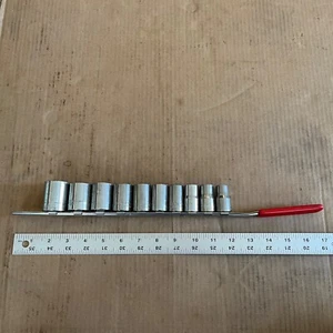 Craftsman 10pc 3/8" Drive Socket 3/8" to 15/16" SAE Set 47501-47514 G Series - Picture 1 of 7