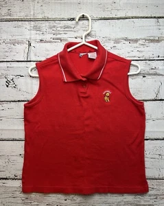 VTG Winnie The Pooh Huggable 90s Disney Women's Red Sleeveless Tank Top Shirt - Picture 1 of 6