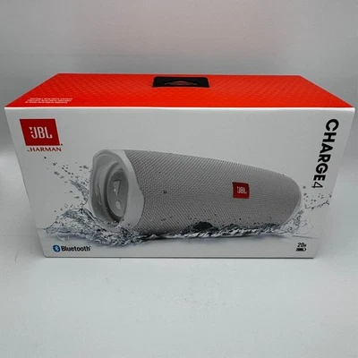 JBL Charge 4 Portable Bluetooth Speaker Charger - White JBLCHARGE4WHTAM - Image 1 of 4