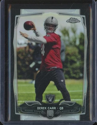 2014 Topps Chrome DEREK CARR #115 RC Rookie Black Refractor /299 Raiders JA824 - Image 1 of 2