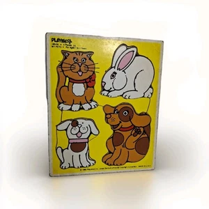 Vtg Puzzle 1985 Playskool  MY PETS 180-08 4 Piece, Ages 1-3 - Picture 1 of 8