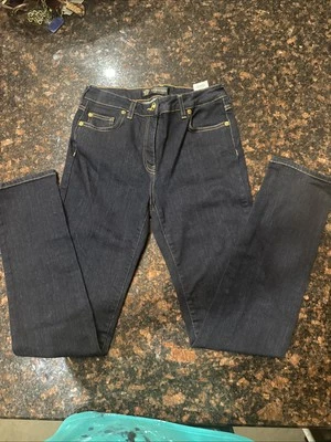 Vaqueros Gianni Versace para mujer talla 29 CABEZA DE MEDUSA AJUSTADA AZUL OSCURO dorado nuevos sin etiquetas Foto 1 de 4