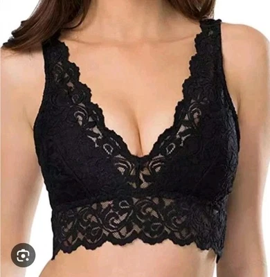 Bralette de encaje marca SO ~Talla L~ Profundo V~~Lote de 4~~ Foto 1 de 4