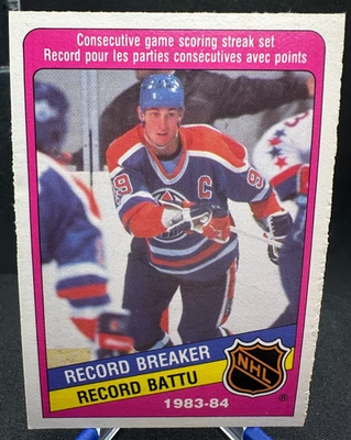1984-85 O-Pee-Chee OPC #388 Wayne Gretzky Record Breaker Oilers - Imagem 1 de 4