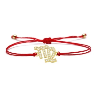 Virgo Zodiac Red String Protection Bracelet - Picture 1 of 2