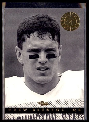 1993 Classic Drew Bledsoe Patriots 129 Rookie Card - Image 1 of 2