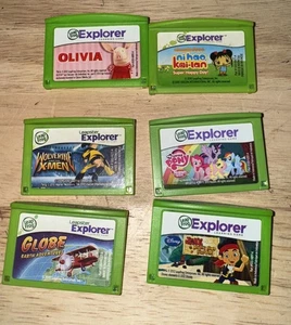 Leapfrog Explorer Games Xmen My Little Pony Olivia Jake Globe Kai LAN Lot Of 6 - Picture 1 of 6