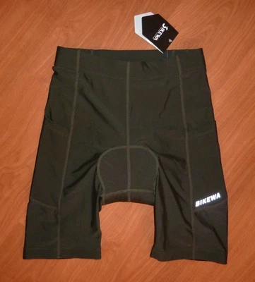 Nuevo con etiquetas Nuevo BIKEWA 9" Entrepierna Carga Ciclismo Pantalones Cortos Para Hombre Talla M Mediano Color Verde Foto 1 de 4
