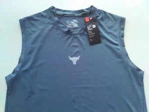 Men's grey Under Armour Activewear Sport Sleeveless Top Size M/L chest size 42in - Picture 1 of 24