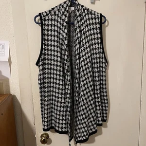 Kim Rodger’s Vest Houndstooth 2x Office Business Casual - Picture 1 of 4