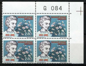 Greenland 1985, Queen Ingrid's Arrival Denmark G084 imprint block MNH, Mi 159 - Picture 1 of 1