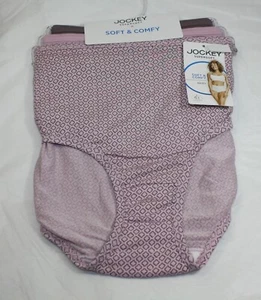 NWT JOCKEY 2073 set of 3 soft and comfy BRIEF LILAC GRAYSH purple GEO - Picture 1 of 4
