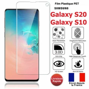 Film protection d'écran Samsung S20 S10 plastique incurvé protection total - Imagen 1 de 13