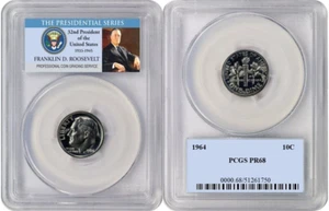 1964 Roosevelt Dime 10C PCGS PR68 - Picture 1 of 1