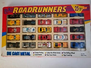 Vintage Roadrunners Hot Wheels-Type Die Cast Metal Cars 25 pcs. -- New Old Stock - Picture 1 of 4