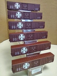 N Scale Train ATSF Santa Fe 62' Beer Rib Side Boxcars 6 Dif#s NO Trucks💫T2-1-6 - Picture 1 of 24